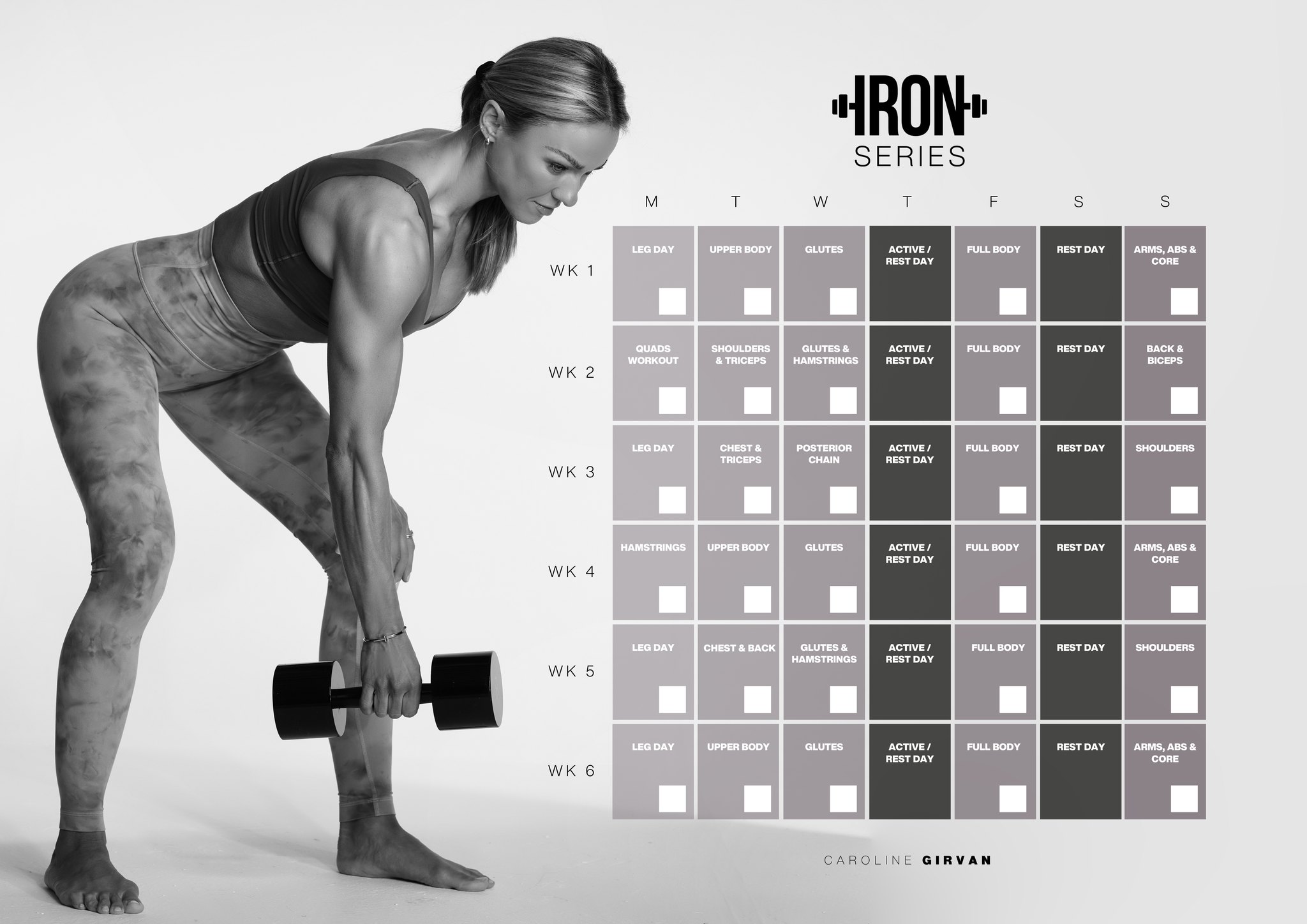 Caroline Girvan Workout Calendars And Monthly Color Calendar My 