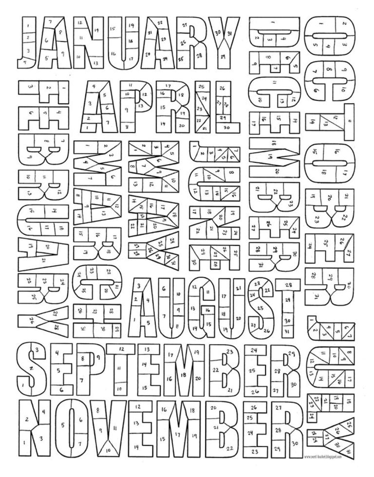 Color In Monthly Workout Calendar Pdf Tally Felicity