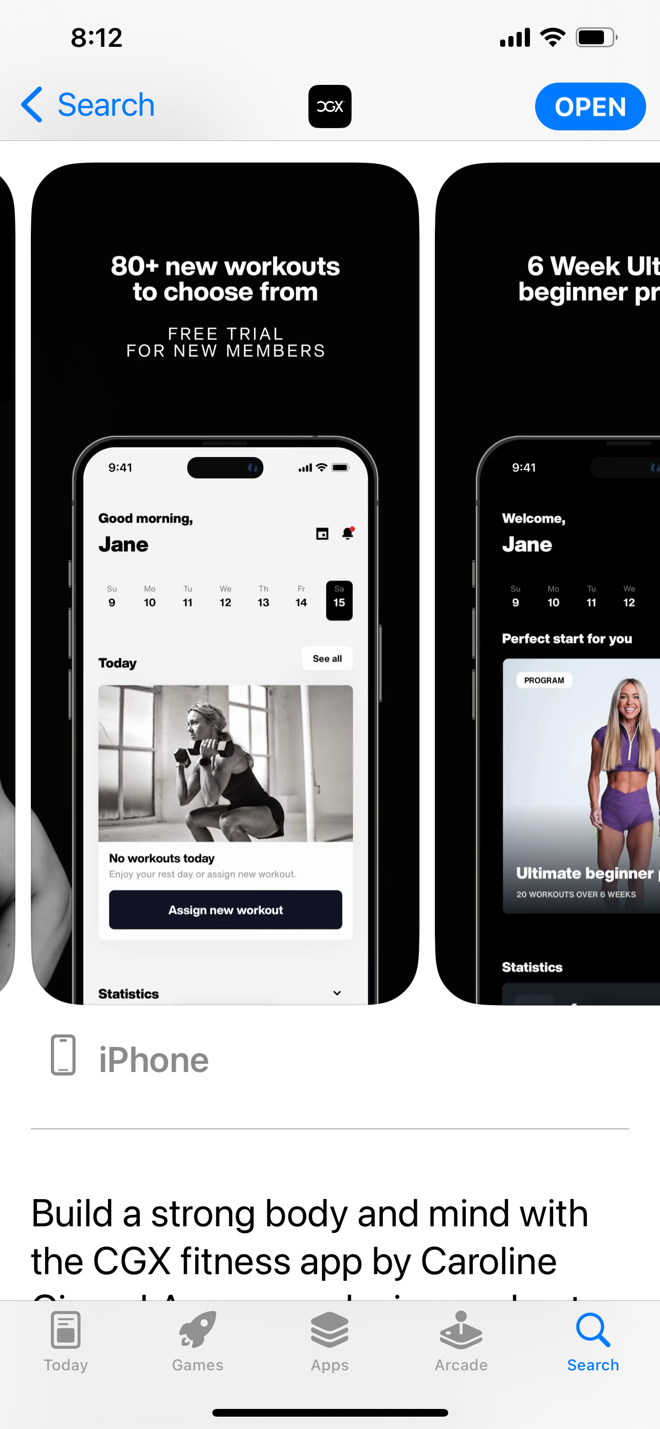 CGX Fitness App By Caroline Girvan