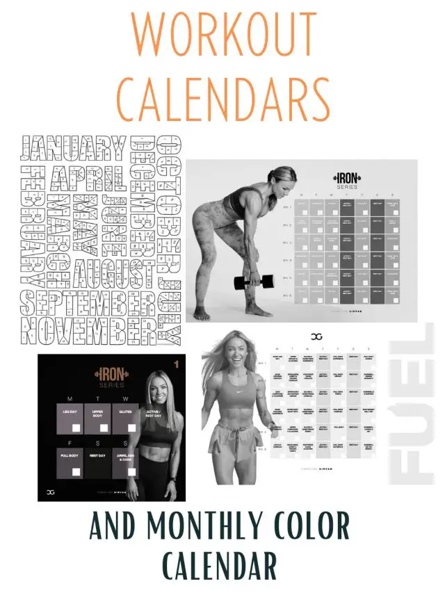 FREE PRINTABLE WORKOUT CALENDARS & MONTHLY COLOR CALENDAR